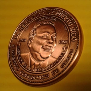 Medaille GILBERTO CONCEPTION DE GRACIA Vega Alta PUERTO RICO Medaille Token Karte T2 - Bild 1 von 12