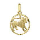 Kettenanhänger Sternzeichen 375 Gelb Gold 9 Karat 15mm Horoskop Zodiak Amulett