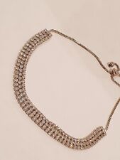 9ct Gold GF Lab-Created  Four Layers Diamond Girls Tennis Chain Bolo Bracelet 