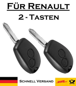 2x Autoschlüssel Gehäuse für Renault - Ersatz 2 Tasten PKW Fernbedienung KS05N0 - Picture 1 of 4