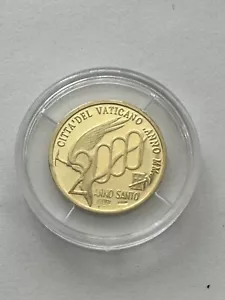 Ciudad del Vaticano 2000 moneda a prueba de oro de 18 quilates, puerta santa, ¡año santo como nuevo! - Imagen 1 de 4