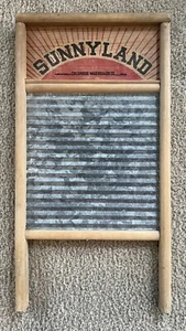 Vintage Sunnyland Standard Family Size Washboard No. 2090 Farmhouse Decor - Imagen 1 de 6