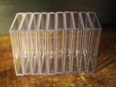 10x Clear Plastic Card Storage Box Case with lid from Topps Now (20-25 cards) - Image 1 of 3
