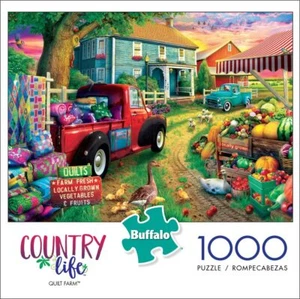 Buffalo Country Life Quilt Farm 1000 piece jigsaw puzzle - Picture 1 of 1