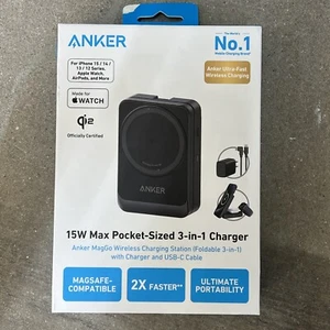 Anker 15W Max Pocket Sized Foldable 3in1 Charger - Photo 1 sur 3