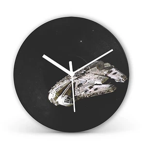 Star Wars Millennium Falcon 12" LP Vinyl Record Clock Canvas Gift Present cl14 - Picture 1 of 1