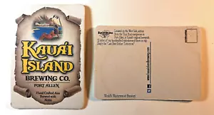 Kaua'i Island Brewing Co Beer Coaster Port Allen, Kaua'i Hawaii also a postcard - Picture 1 of 3