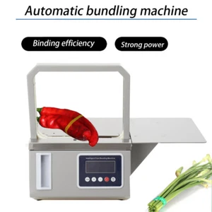 Kleine automatische OPP Band Bündelmaschine Supermarkt Gemüse Packer Umreifungsband - Bild 1 von 36