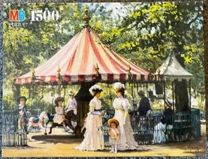 Vintage (1993) Milton Bradley jigsaw puzzle; Summer Carousel; 1500 pcs - Picture 1 of 1