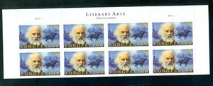 US 4124 Longfellow, Poet, Top Margin Imprint Block/8 Mint NH - Picture 1 of 1
