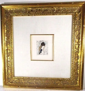 PEQUEÑA IMPRESIÓN VINTAGE DE MARIE LAURENCIN, TÍTULO "PETITE FILLE", EXCELENTE CON MARCO - Imagen 1 de 7