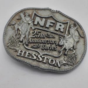Vintage 1983 Hesston National Finals Rodeo 25th Anniversary Western Gürtelschnalle - Bild 1 von 8