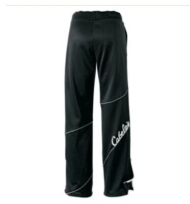 Cabelas Pants Women's XL Black Water Repellent Elastic Waist Zip Leg Pocket New - Image 1 of 4