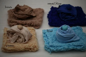 BUNDLE SALE Bump Blanket & Jersey Wrap & Felt Heart Newborn Photo Prop 3 PC Set - Picture 1 of 22