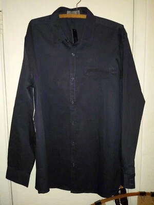 Camisa de vestir doble para hombre 2XL azul marino Foto 1 de 2