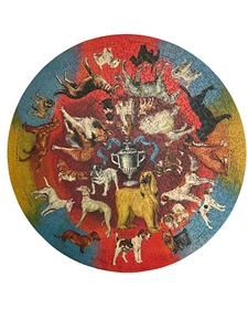 Prize Dogs, Vintage Round Springbok Puzzle, 500 pieces, 1966, complete - Picture 1 of 5