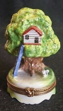 France Limoges Box Tree House With Squirrel  