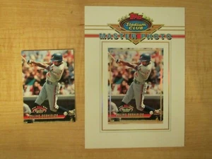 1993 Topps Stadium Club Lot of 2 Base #78 + Master Photo 5x7 Delino Deshields - Picture 1 of 2