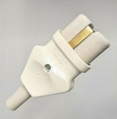 Heißgerätestecker Warmgeräte Davul Hitzefeste Keramik alt DDR Ofen 60 / 70 er J. - Bild 1 von 4