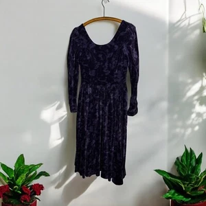 Vintage 80s Laura Ashley Penny Velvet Dress size 12 - Picture 1 of 10