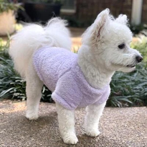 Chaqueta/suéter pulóver de felpa para perros - lavanda tallas XS - 4XL - Imagen 1 de 5