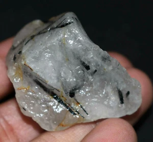 173.00 Ct Natural Inside Black Rutilated Rough Earth-Mined Rough!!!! - Picture 1 of 4