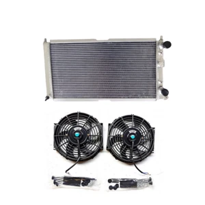 Aluminum Radiator+Fans for 1994-1999 Fiat Punto 176 GT Turbo 1.4L MT 1995 1996 - Picture 1 of 10