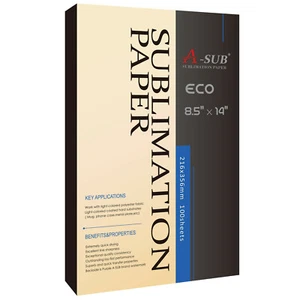 A-SUB Sublimation Paper 8.5x14 100 Sheet for Inkjet Printer with Sublimation Ink - Picture 1 of 6