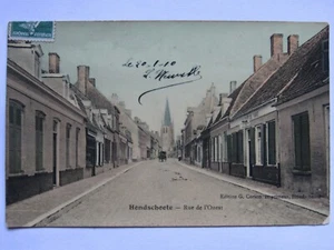 04I1 CPA. TARJETA POSTAL - HONDSCHOOTE - RUE DE L'OUEST - Imagen 1 de 2