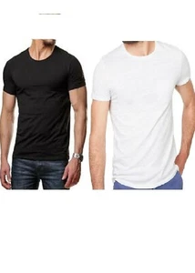 GILDAN 1 T-shirt homme 100% coton manches courte noir ou blanc - Bild 1 von 3