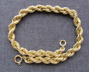 Altes Art Deco Ketten Armband  in Gold Double American Double 20,5cm Lang 6g