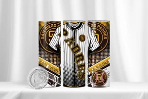 20oz San Diego Padres Insulated Tumbler with box, lid and straw - Picture 1 of 2