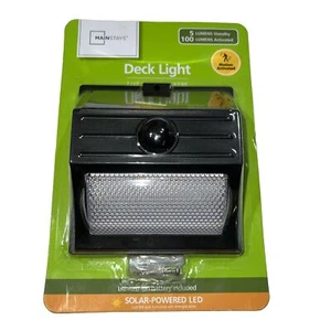 Mainstays - Solar Power LED Deck Light - 5 Lumens standby - 100 Lumens Activated - Picture 1 of 2