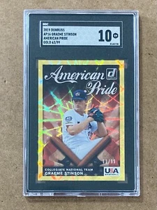 2019 Panini Donruss Graeme #AP16 Stinson American Pride SGC 10 Gem Mint Gold /99 - Picture 1 of 2