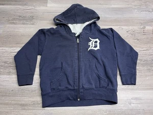 Vintage Kids Detroit Tigers Zip Up Hoodie Soft as a Grape Size 5/6  Old English - Picture 1 of 8