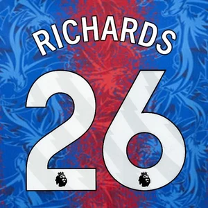 2024 2025 OFFICIAL CRYSTAL PALACE RICHARDS 26 WHITE HOME PLAYER SIZE NAMESET - Bild 1 von 1
