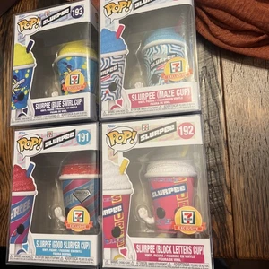 Funko Pop 7-Eleven Slurpee Funko Konvolut 4 Sammelfiguren 191-194 Neu - Bild 1 von 10