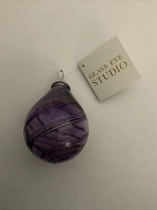 Glasauge Studio mundgeblasen lila Träne Tropfen Ornament-Neu mit Etikett - Bild 1 von 2