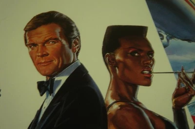 ROGER MOORE 007 JAMES BOND & GRACE JONES A View to a Kill B2 POSTER JAPAN ORI #1 - Image 1 of 4