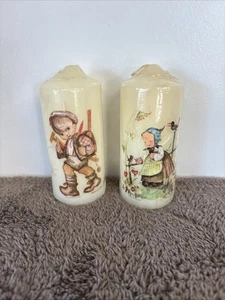 Pair of Vintage Original M. J. Hummel 4 Inch Wrapped Taper Candles West Germany - Picture 1 of 9
