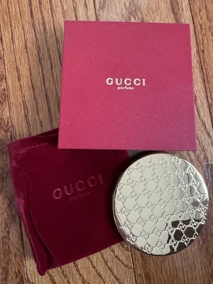 GUCCI Parfums Dorado Compacto Doble Cara Espejo GWP Nuevo En Caja Auténtico Foto 1 de 4