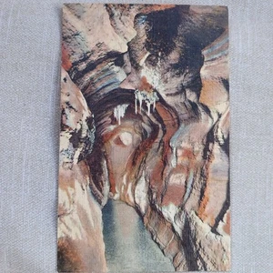Vintage Leinen Postkarte HÖHLE DER WINDE COLORADO - Bild 1 von 2