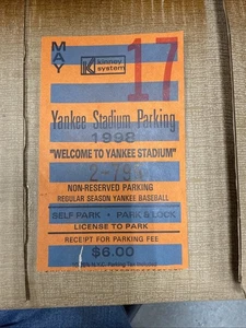 david wells perfect game parking pass ticket 5/17/1998 98 yankees rare - Picture 1 of 2