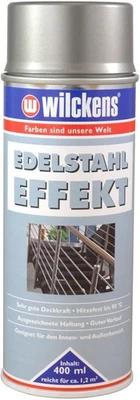 Dekospray Edelstahl-Silber Effekt 400 ml Wilckens Lackspray Lack Hochglanz - Bild 1 von 2