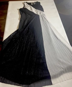 Boston Proper Jumpsuit Colorblock Tulle Draping Formal Cocktail Size 16 - Picture 1 of 9