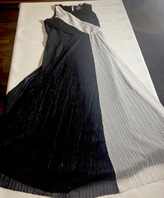 Boston Proper Jumpsuit Colorblock Tulle Draping Formal Cocktail Size 16 - Image 1 of 4