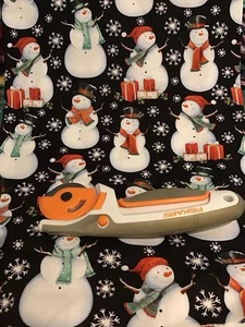 3 1/4 Yards Continous Cut Cotton Fabric ~ Snowman/Snowmen Christmas - Picture 1 of 1