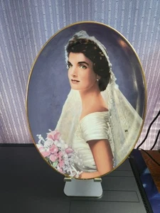 Franklin Mint Jacqueline Bouvier Kennedy The Wedding Day Plate Limited #RA2337 - Picture 1 of 4