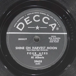 FOUR ACES Love Many-Splendored Thing / Shine On Harvest Moon DECCA 29625 VG 78 - Picture 1 of 4