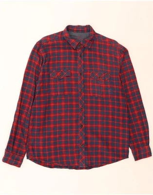 TOM TAILOR Mens Flannel Shirt Large Red Check Cotton CH10 - Image 1 of 3